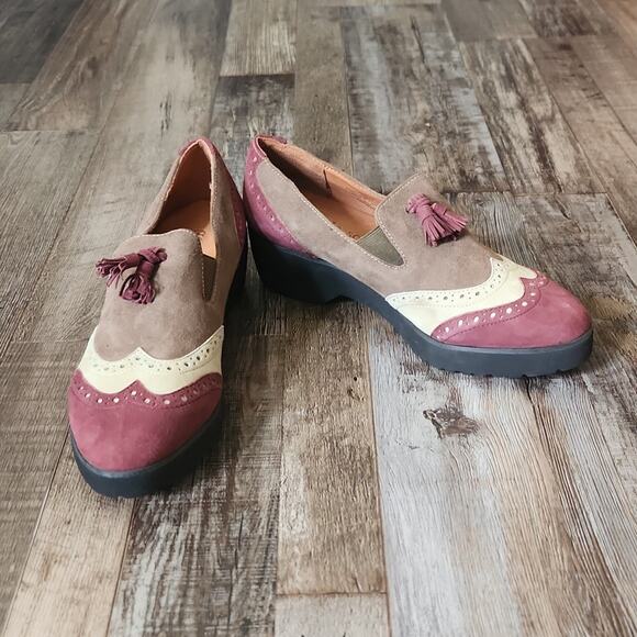 Gentle Souls Women's Briminee Multi-colored Suede Loafers Size 6 Tassels - Picture 1 of 9